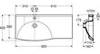 Valamu Ifo Sign Compact 7422, 920x420mm, vasak hind ja info | Kraanikausid, valamud | kaup24.ee