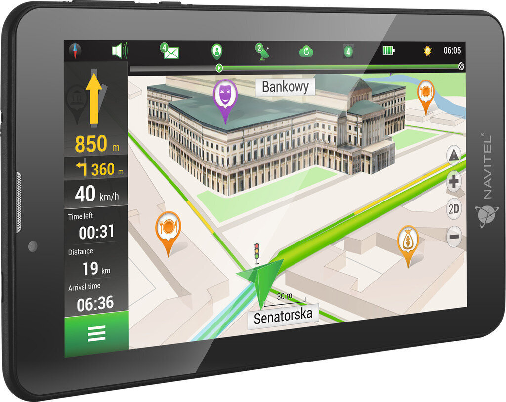 Navitel T700 Pro, 7", 3G, Must + Navitel navigatsiooniseade! цена и информация | Tahvelarvutid | kaup24.ee