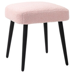 HOMCOM Footstool Stool Square make-up stool Footrest с кашемировым покрытием, стальные ножки, для гостиной, спальни, розовый| Aosom цена и информация | Кресла-мешки и пуфы | kaup24.ee