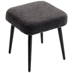 HOMCOM Footstool Seat stool Square make-up stool Footrest with cashmere look, steel legs, for living room, bedroom, dark grey| Aosom цена и информация | Кресла-мешки и пуфы | kaup24.ee