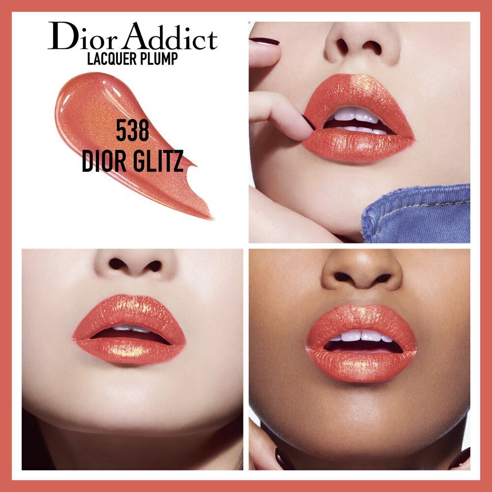 Vedel huulepulk Dior Addict Lacquer Plump 5.5 ml, 538 Dior Glitz цена и информация | Huulepulgad, -läiked, -palsamid, vaseliin | kaup24.ee