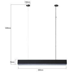 Light Prestige laevalgusti Mira LP-1201/1P M BK Smart hind ja info | Laelambid | kaup24.ee