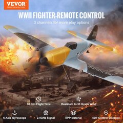 RC самолет игрушка Vevor, 2,4 ГГц цена и информация | Игрушки для мальчиков | kaup24.ee