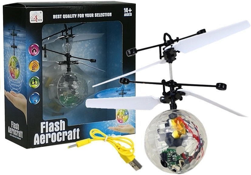 Lendav hõõguv pall, peopesaga juhitav Flash Aerocraft hind ja info | Poiste mänguasjad | kaup24.ee