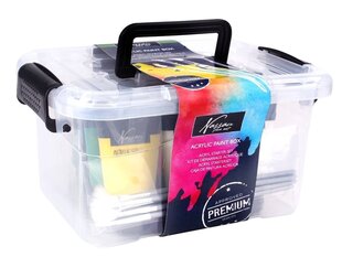 Akrüülvärvide kast Acrylic Paint Box, 9 tk hind ja info | Kunstitarbed, voolimise tarvikud | kaup24.ee