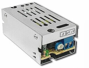 Светодиодный блок питания 15W 12V 1,25A IP20 SLIM 70x39x31 цена и информация | Блоки питания (PSU) | kaup24.ee