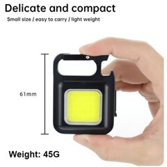 Super Bright mini cob võtmehoidja taskulambi laadimislamp hind ja info | Muu matkavarustus | kaup24.ee