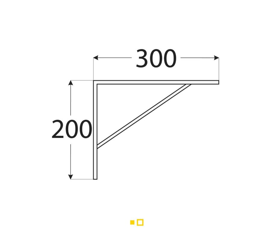 WSWP 300/20 Riiulikandur tugevdatud 300x200x20x3,0, valge цена и информация | Moodulriiulid | kaup24.ee