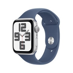 Apple Watch SE GPS 44мм Корпус из серебристого алюминия с джинсовым спортивным ремешком - S/M MXEQ3ET/A цена и информация | Смарт-часы (smartwatch) | kaup24.ee