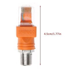 Адаптар муфты F Female to Rj45 Male Coaxial Barrel Coupler Adapter Rj45 to Rf Connector Connector цена и информация | USB адапторы для аудиосистем | kaup24.ee