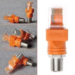 Адаптар муфты F Female to Rj45 Male Coaxial Barrel Coupler Adapter Rj45 to Rf Connector Connector цена и информация | USB адапторы для аудиосистем | kaup24.ee