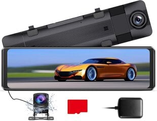 AZDOME 11-tollise peegliga Dash Cam koos tagurduskaameraga hind ja info | Parkimisabi süsteemid | kaup24.ee