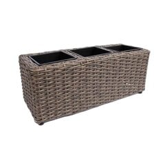 Lillekast WICKER 48x18xH18cm, tumepruun hind ja info | Dekoratiivsed lillepotid | kaup24.ee