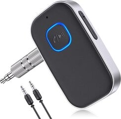 Bluetooth-adapter automaatne, uuendage Bluetooth 5.0 mürasummutavat 3.5 mm Aux Bluetooth-adapterit, 16H ooterežiimi Bluetooth-adapter aux auto helisüsteemi jaoks, kõrvaklapid, kõlarid, stereovõimendi hind ja info | USB jagajad, adapterid | kaup24.ee