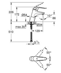 Valamusegisti Grohe Euroeco Spezial, kroom hind ja info | Vannitoa segistid | kaup24.ee