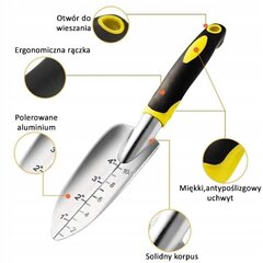 Aiandustööriistade komplekt Sevico, 6 tk, must/ kollane hind ja info | Aiatööriistad | kaup24.ee