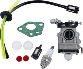 Карбюратар для 52cc 49cc 43cc Strimmer Carbu Kit з пракладкай, шлангам, свечкай запальвання і паліўным фільтрам (1 камплект) цена и информация | Аксессуары для корпусов | kaup24.ee