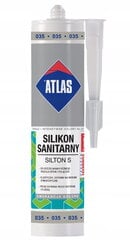 Atlas Silton S Sanitaartehniline elastne silikoon hall 280 ml цена и информация | Изоляционный и уплотняющий упаковочный материал | kaup24.ee