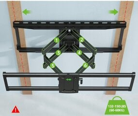 Настенное крепление USX-MOUNT XML008-1K-03 для 37-90" VESA 600x400 мм, до 60-68 кг цена и информация | Кронштейны и крепления для телевизоров | kaup24.ee