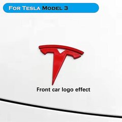 pakk Tesla Model 3 auto rooliratta logo kleebised (punased) hind ja info | Aplikatsioonid, dekoratsioonid, kleebised | kaup24.ee