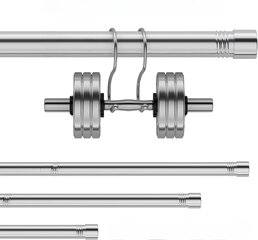 Карниз для штор Harrms регулируемый серебристый 76 - 157 см x 2,5 см цена и информация | Карнизы | kaup24.ee