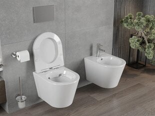 WC-pott Mexen Rico Rimless Duroplast aeglaselt sulguva kaanega, Valge hind ja info | WС-potid | kaup24.ee