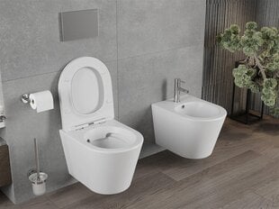 WC-pott Mexen Rico Rimless Slim Duroplast aeglaselt sulguva kaanega, Valge hind ja info | WС-potid | kaup24.ee