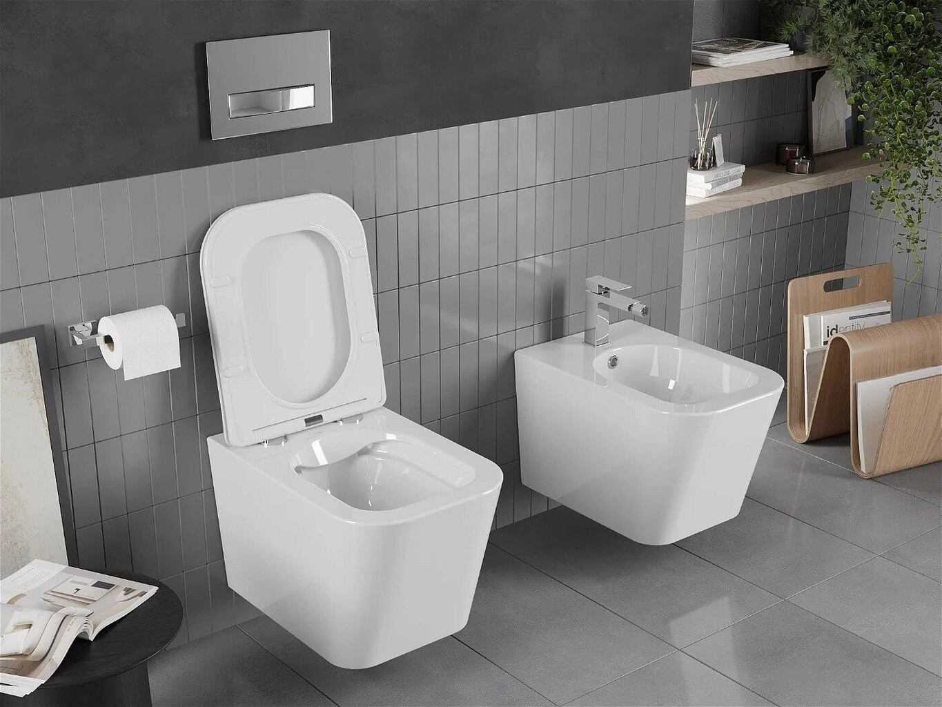 WC-pott Mexen Teo Rimless Duroplast Slim aeglaselt sulguva kaanega, Valge hind ja info | WС-potid | kaup24.ee