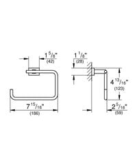 Grohe Essentials Cube вешалка для полотенец 40510001 цена и информация | Аксессуары для ванной комнаты | kaup24.ee