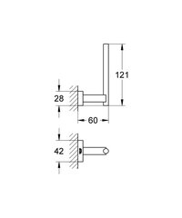 Grohe Essentials Cube держатель для дополнительной туалетной бумаги 40623001 цена и информация | Аксессуары для ванной комнаты | kaup24.ee