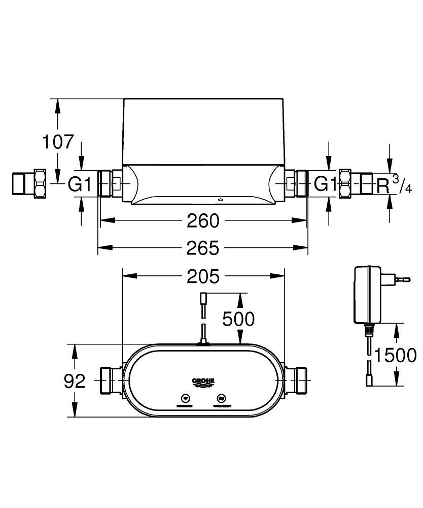 Nutikas veesüsteemi regulaator Grohe Sense Guard, 22500LN0 цена и информация | Andurid, sensorid | kaup24.ee