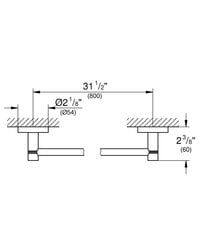 Rätikuhoidja Grohe Essentials 800mm hind ja info | Vannitoa sisustuselemendid ja aksessuaarid | kaup24.ee