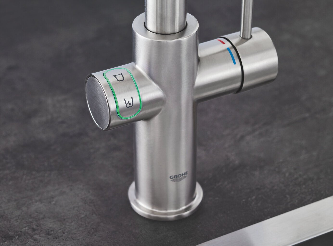 Grohe Blue Home Duo komplekt: ühe hoovaga segisti, jahutussüsteem, filter ja CO2 pudel цена и информация | Köögisegistid | kaup24.ee