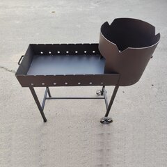 Grill koos pliidiga Kazanile, 83x32x98 cm, must hind ja info | Šašlõkivannid | kaup24.ee