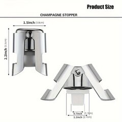Пробки для шампанского из нержавеющей стали 2 шт. цена и информация | Столовые и кухонные приборы | kaup24.ee