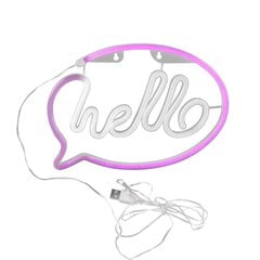 Dekoratiivne valgusti - NEON HELLO USB A + patarei 327147 hind ja info | Lastetoa valgustid | kaup24.ee