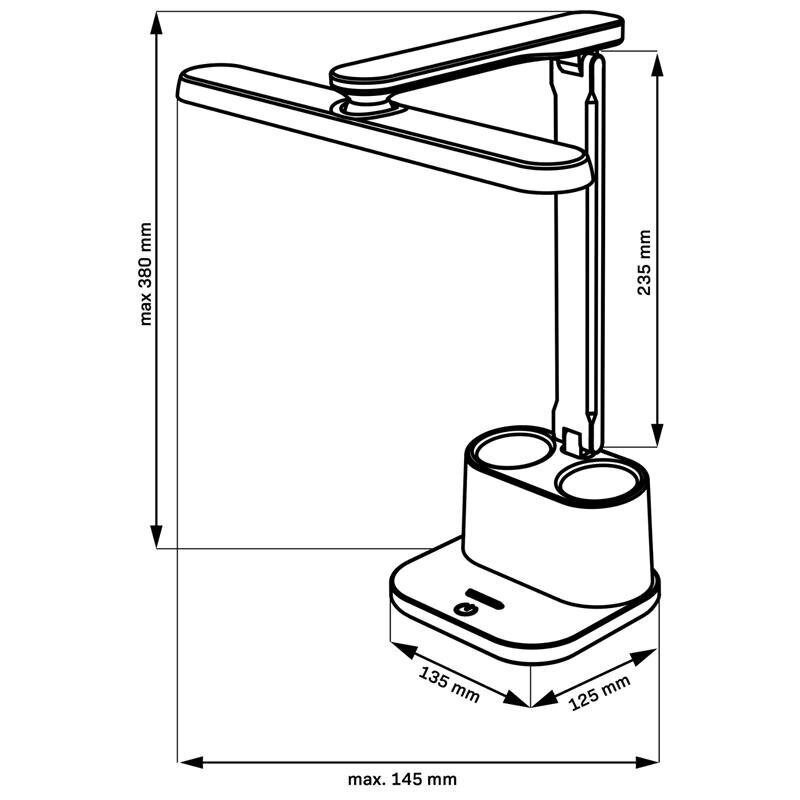 BARI LED laualamp VALGE 4000K 325013 цена и информация | Laualambid | kaup24.ee