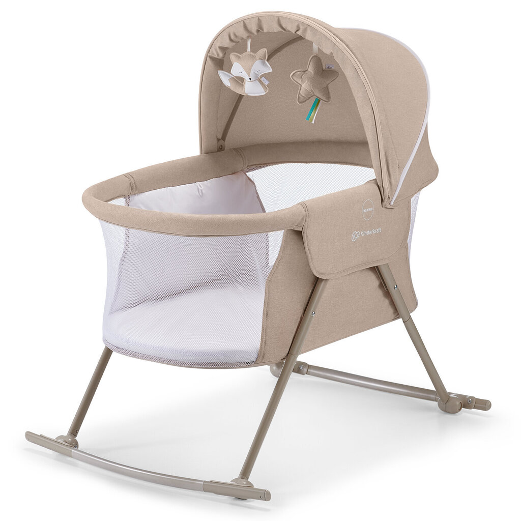 Beebivoodi-häll Kinderkraft Lovi, beige hind ja info | Reisivoodid, mänguaedikud | kaup24.ee