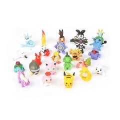 24 tk Pokemons figuuri armas miniatuurne kujuke PVC multikas käsitöö soliidne mudel ornament kogutav Jaapani Anime Pokemons Pikachus Psyduck figuuri mudel To hind ja info | Pehmed mänguasjad | kaup24.ee