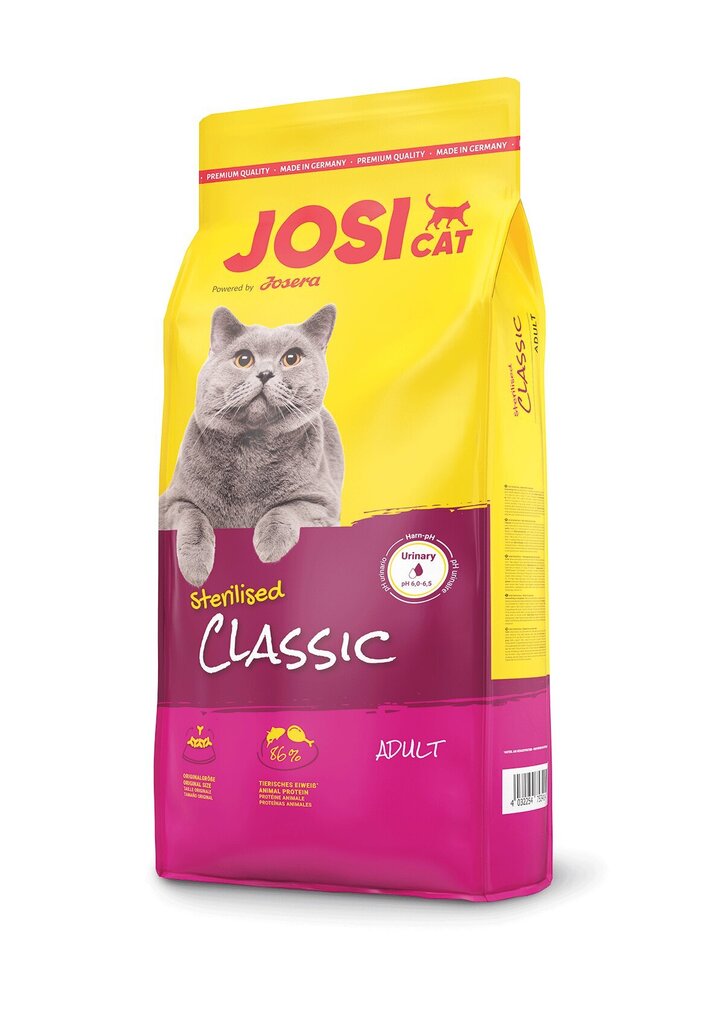 Kuivtoit JosiCat Classic steriliseeritud kassidele, 10 kg hind ja info | Kuivtoit kassidele | kaup24.ee