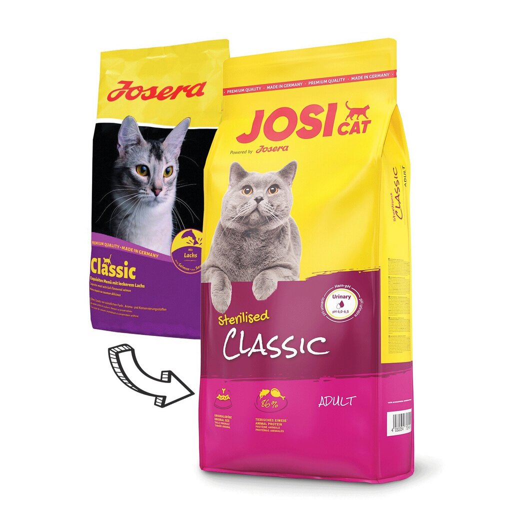 Kuivtoit JosiCat Classic steriliseeritud kassidele, 10 kg цена и информация | Kuivtoit kassidele | kaup24.ee