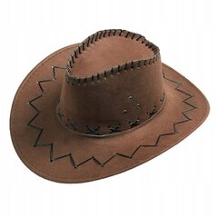 Naiste cowboy müts meeste veluurne lääne cowboy 56-58cm pruun hind ja info | Karnevali kostüümid | kaup24.ee