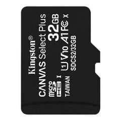 Kingston microSDHC 32GB Canvas Select Plus 100R hind ja info | Mobiiltelefonide mälukaardid | kaup24.ee