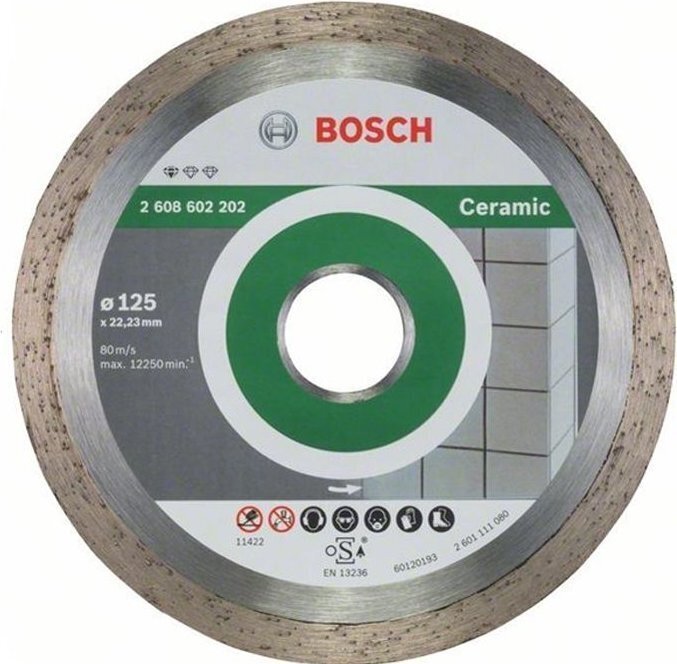 Teemantketas Bosch Best for Ceramic 125x22x1,8mm цена и информация | Käsitööriistad | kaup24.ee