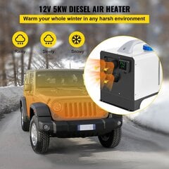 Diisel õhusoojendi Vevor 12 V, 5 kW, valge hind ja info | Küttekehad | kaup24.ee