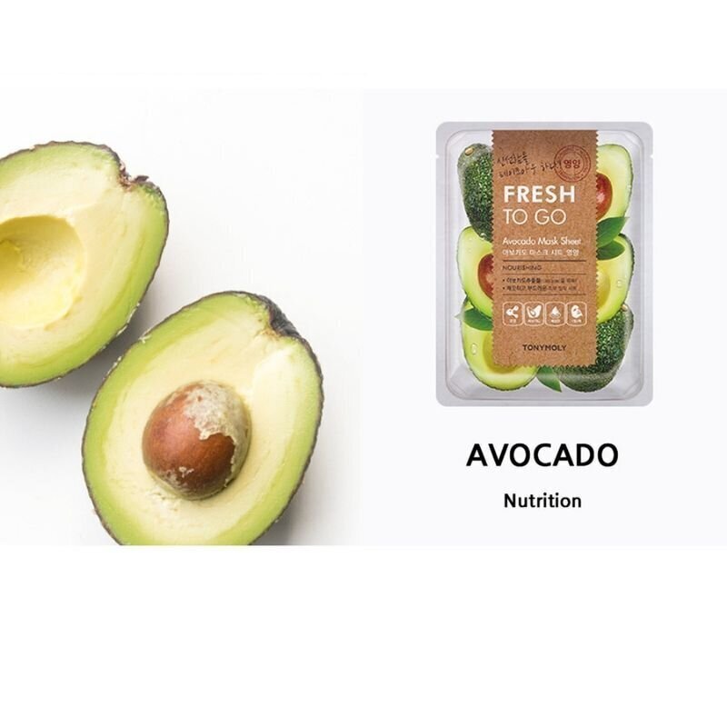 Toitev kangasmask näole TonyMoly Fresh To Go Avocado, 1 tk hind ja info | Näomaskid, silmamaskid | kaup24.ee