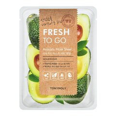 Toitev kangasmask näole TonyMoly Fresh To Go Avocado, 1 tk цена и информация | Маски для лица, патчи для глаз | kaup24.ee