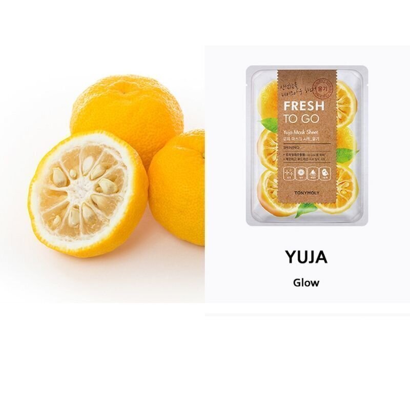 Sära andev lehtmask näole TonyMoly Fresh To Go Yuja, 1 tk hind ja info | Näomaskid, silmamaskid | kaup24.ee