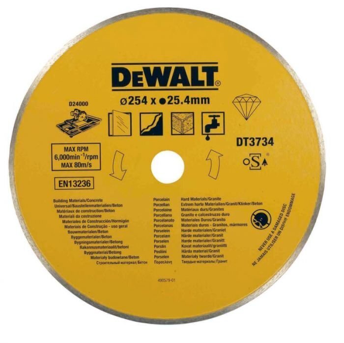 Teemantketas Dewalt 250x25,4mm DT3734 hind ja info | Lihvmasinad ja ketaslõikurid | kaup24.ee