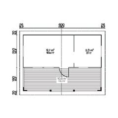 Aiamaja Piha-Aitta 25, 70 mm hind ja info | Kuurid ja aiamajad | kaup24.ee